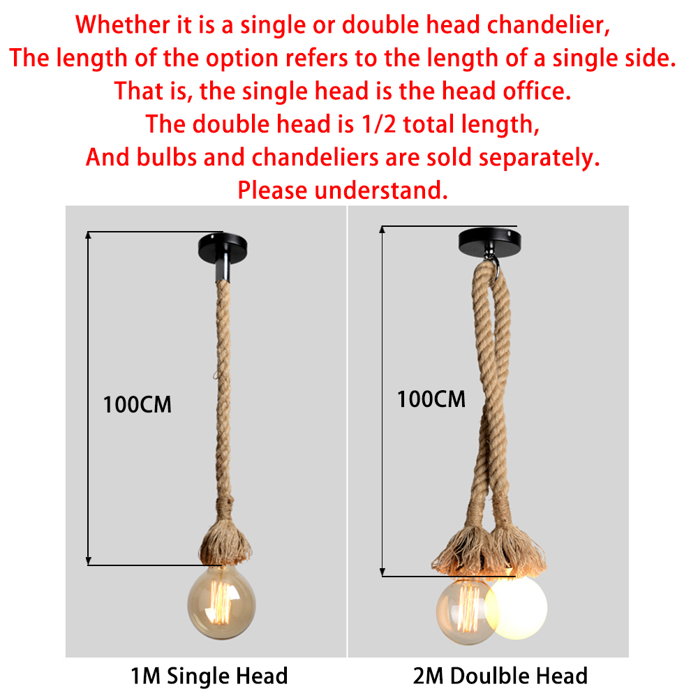 Retro Hemp Rope Pendant Light  - Light Switch ulasan dan harga